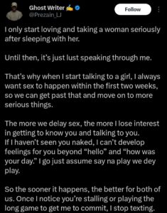 Man Claims He Can't Take Women Seriously Without Sex
