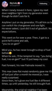 Neighbor's Year-Long Power Dispute: "I Gave Him Light"