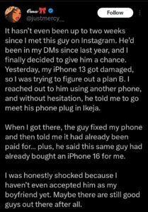 “I’ve not accepted yet”- Lady shares how man she met online surprised her