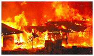 Fire ravages residential building in Oyo