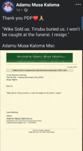 “Wike sold us, Tinubu buried us, I won’t be caught at the funeral, I resign” — Bauchi...